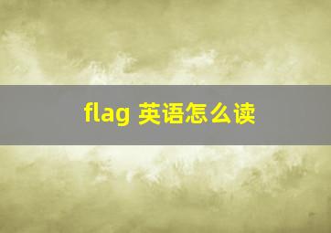 flag 英语怎么读